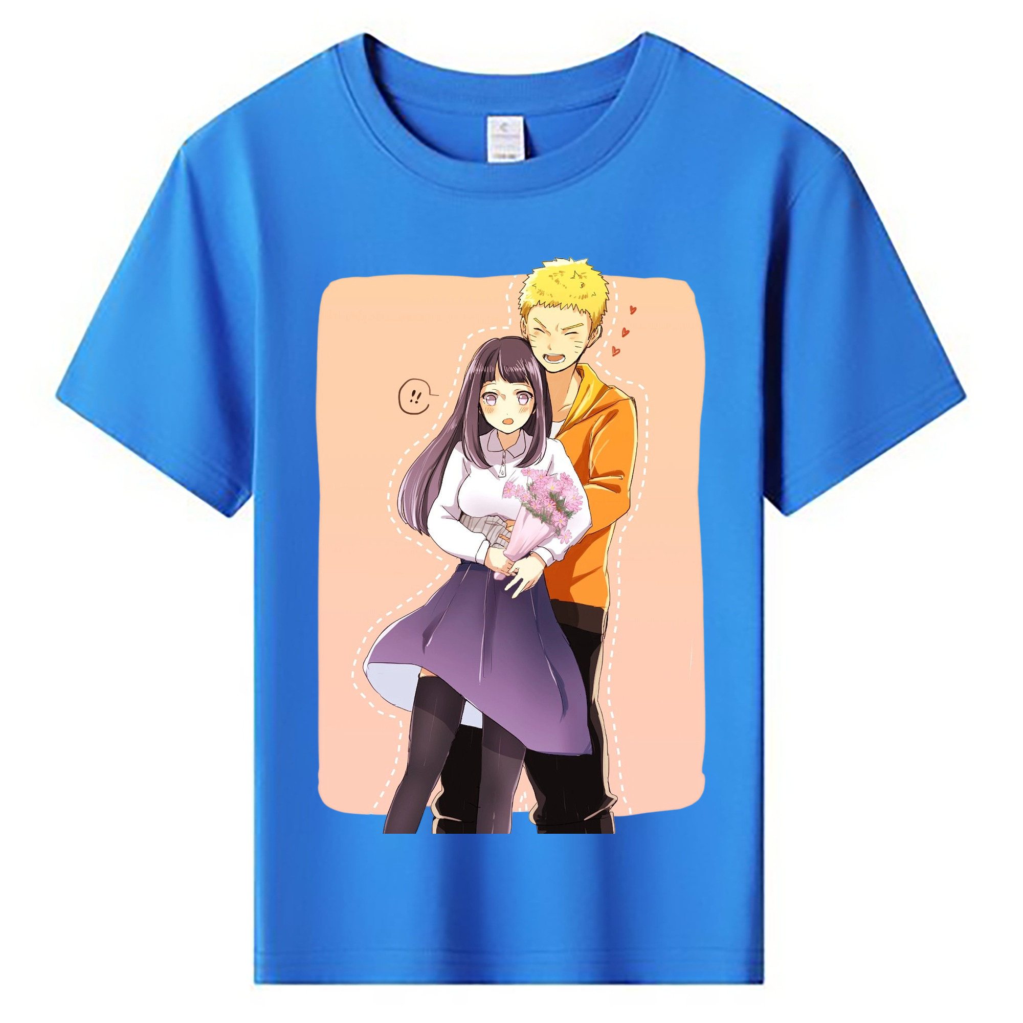 （画像用） NARUTO -ナルト- 日向ヒナタ Hyūga Hinata 綿100％キッズTシャツ（フロントプリント）